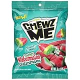 ChewzMe Watermelon Gummies, Sour Gummy Candy, 6 oz (Pack of 1)
