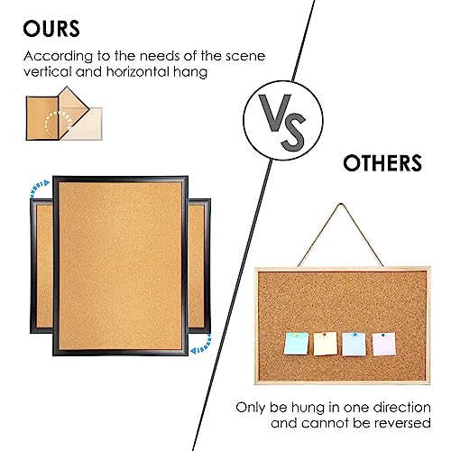 Orientools 24 X 18 Inch Cork Board With 10 Color Pins, Bulletin Board With Black Frame For Home, Office, School, Cubicle, Etc. #TOP3