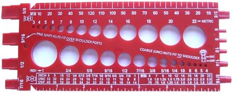 Stainlesstown Nut Bolt Thread Gauge (Red)