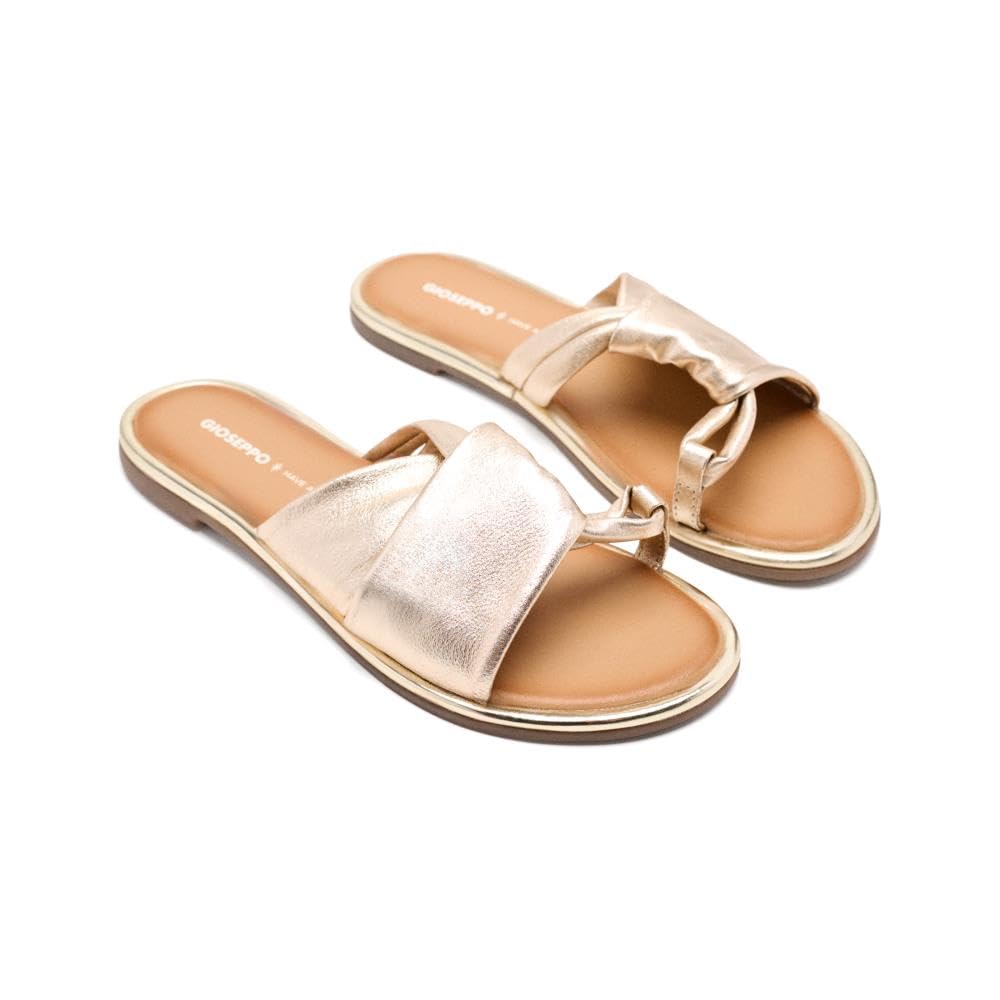 GIOSEPPO WHATELY Leather Sandals, Platinum, 7 UK