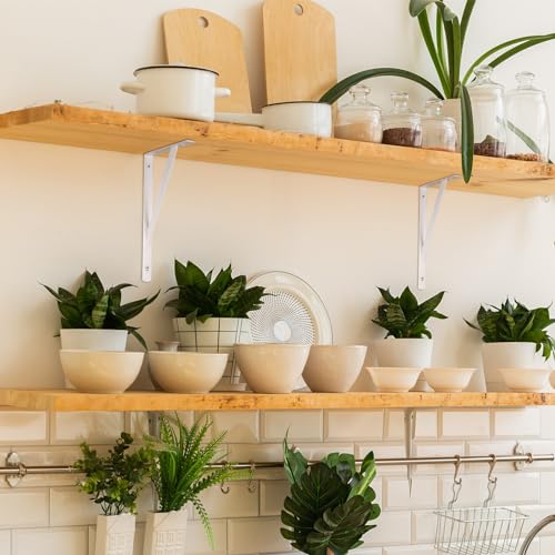 8 Pieces Shelf Brackets Heavy Duty, Wall Mounted Triangle Shelving Brackets - Image 4