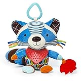 Skip Hop Bandana Buddies Aktivitätsspielzeug, Plüschtier für Babys und Kinder, mehrfarbig, Waschbär