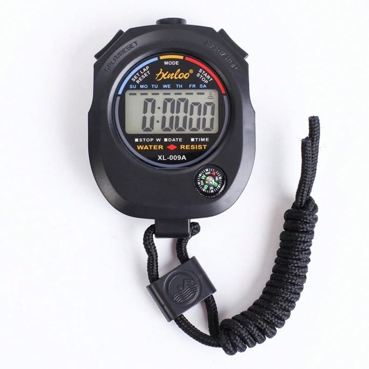 Vector X Digital Stop Watch Waterproof Hand Held LCD Display Chronograph with Date, Time and Alarm Function for Sports Fitness Trainers Sports Alarm