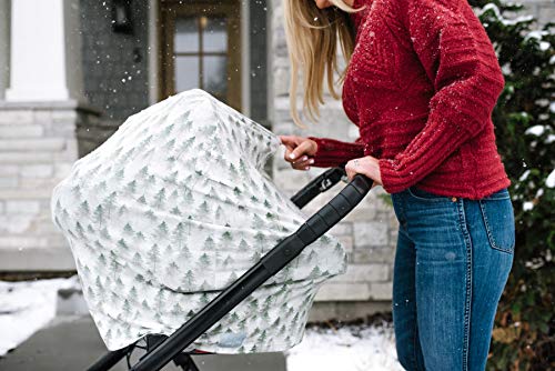 Image of Copper Pearl Nursing Cover for Breastfeeding - Multi-Use Baby Car Seat Cover, Stroller Cover & Breast Feeding Cover Up for Women, Stretchy Breathable High Quality Cover for Boy or Girl, Evergreen