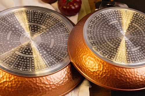 Foto von SAN Ignacio Origin - 16 cm Pfanne - Hergestellt in geschmiedetem Aluminium - Whitford Interieur - Außenhitze -resistenter Farbe in Kupfer - Induktionspunkt - Edelstahlgriff