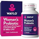 Waylo Probiotics for Women 60 Billion CFU – Tiny Easy-to-Swallow Capsules – 10 Strains + Prebiotics, Cranberry & D-Mannose – Gut, Vaginal Probiotics, pH & Immune Health, Vegan – 60 Caps