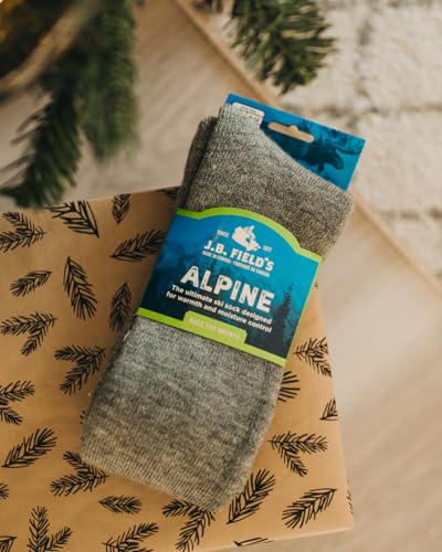 J.B. Field's Alpine -30 Below Winter Socks, Over-the-Calf Merino Wool Thermal Socks, 2 Pairs4