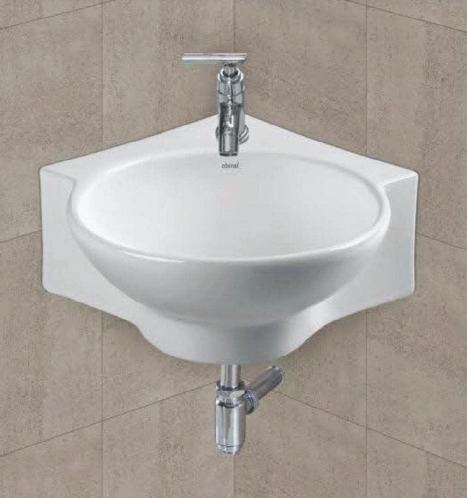 Nexa Bathware Ceramic corner Basin | Luxurious Wash basin Table Top Bathroom Sink Wash Basin Super White Colour With Glossy Finishing (15 x 17 x 6 INCH) motto (B0BPSLQLHJ) Amazon Price History, Amazon Price Tracker