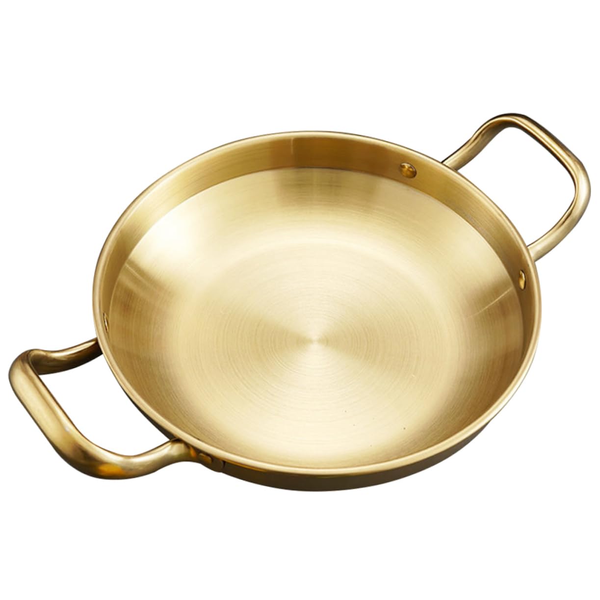 HOLIDYOYO Korean Style Stainless Steel Everyday Pan Double Ear Pot for Cooking Noodles Ramen Pasta Seafood Kitchenware for Home Restaurant and Hot Pot Shops