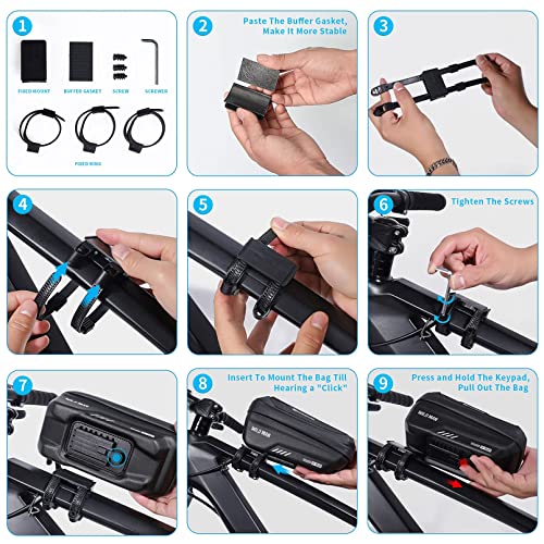 CHICLEW Borsa Telaio Bici Impermeabile, Porta