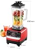 Blender Smoothie Makers 1200W,2L Smoothie Maker with 2 Plastic Cups, Max 48000 RPM,6 Stainless Steel blades for easy cleaning, by Blendra (Red)