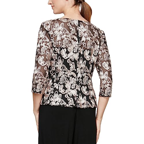 Alex Evenings Women's Embroidered Blouse Shirt (Missy and Petite)2