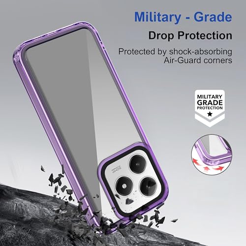 Image of Zapcase Back Case Cover for Realme Narzo N63 | Compatible for Realme Narzo N63 Back Cover | Case Cover with Camera Protection | (TPU + PC | Translucent Purple)