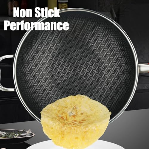 Wok Pan acero inoxidable antiadherente con asas frías miniatura 6