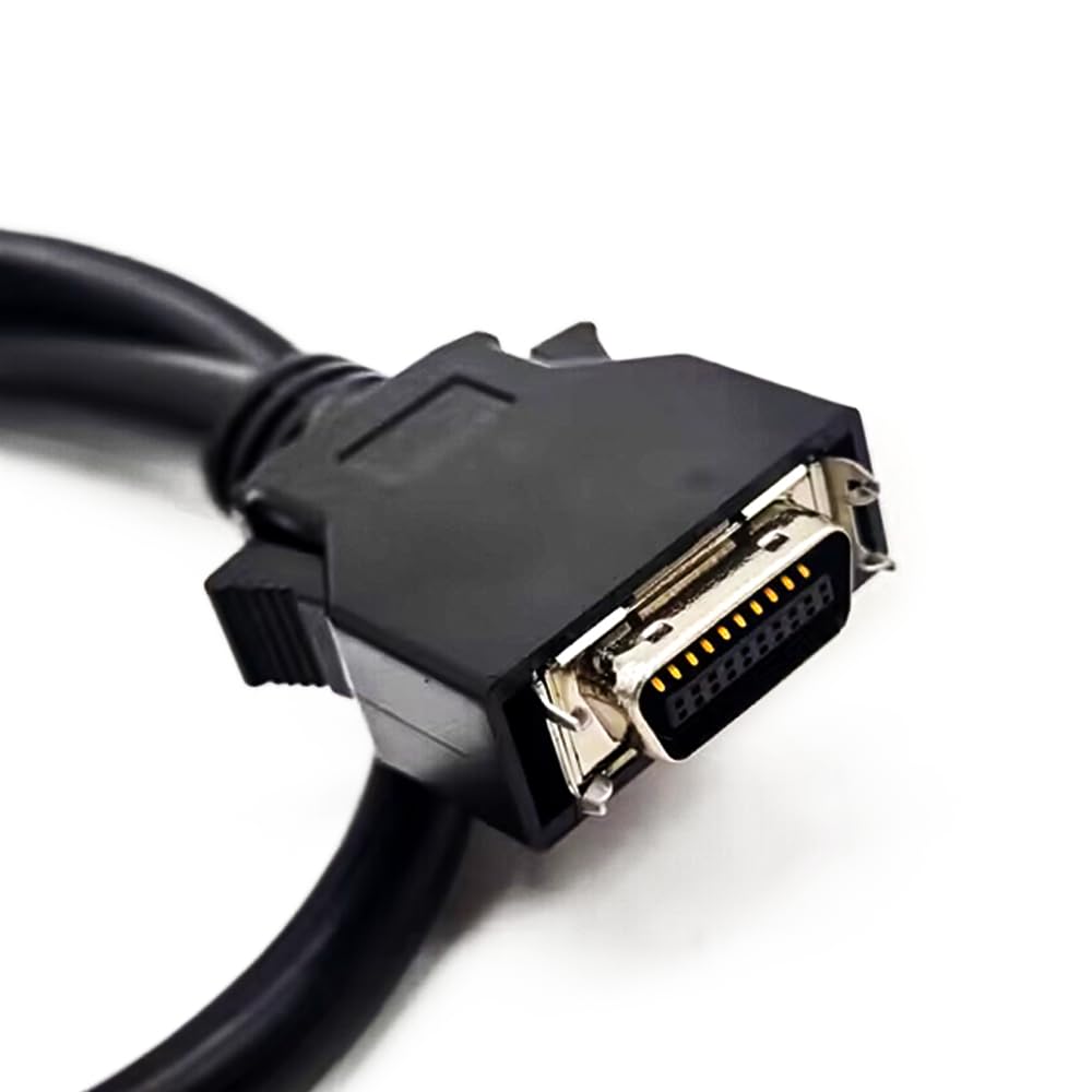 Elecbee Connettore SCSI MDR tipo 20 pin diritto a scatto da maschio a maschio con cavo 0,5 m