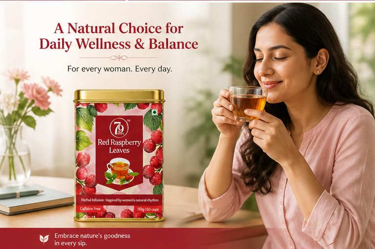 79Degree Raspberry Leaf Tea I Women's Wellness Herbal Infusion I Caffeine Free I Whole Loose Leaf I 60 Gm - 75+ Cups I Premium tinbox 3