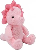 Vista 1 de VANLINNY Animales de peluche de dinosaurio, juguete de triceratops de dinosaurio rosa para niños, lindo peluche de dinosaurio de 9 pulgadas, regalo