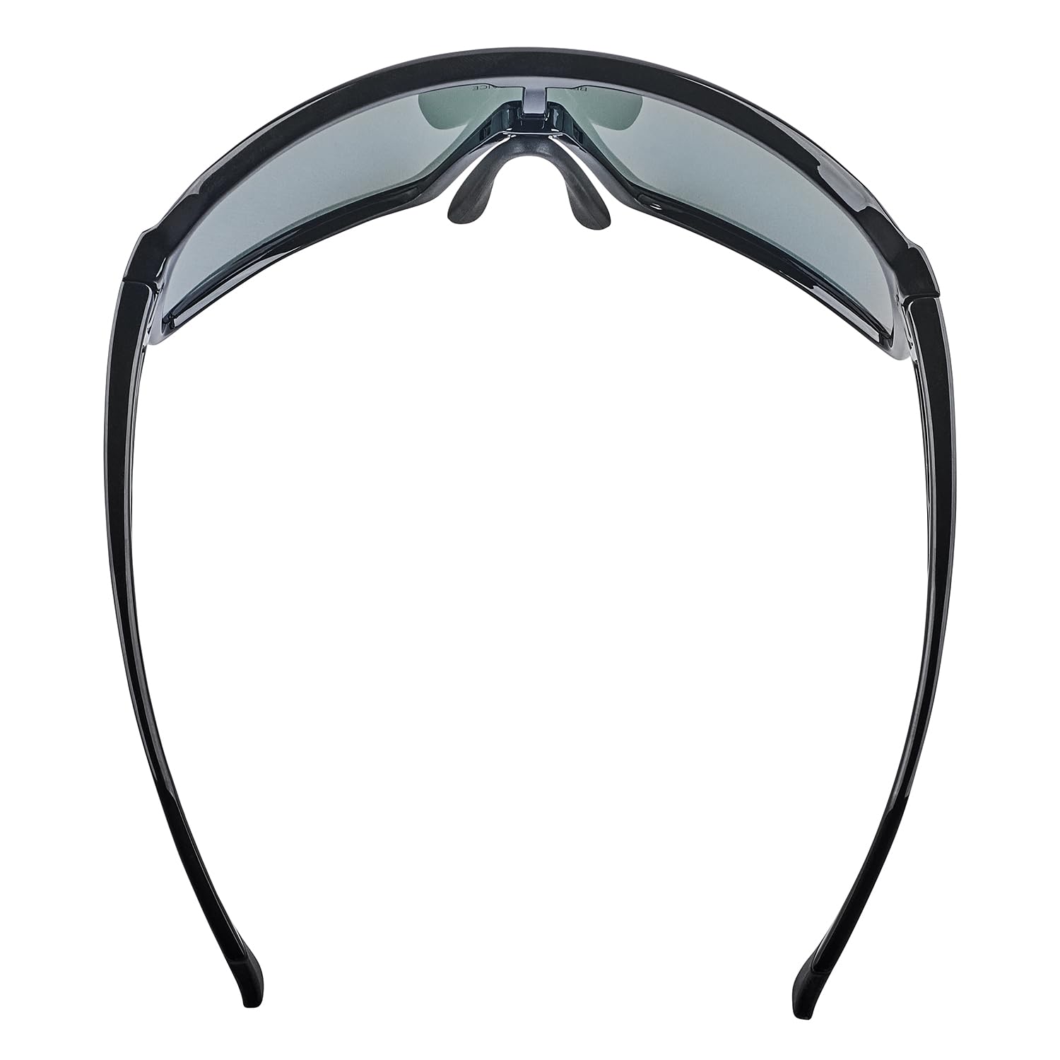 Black Crevice Sportbrille schwarz I Unisex Brille mit zylindrischen Gläsern + Etui & Microfleece-Beutel I Sport Sonnenbrille mit 100% UV-Schutz I Sport Brille mit gummierten Nasenpads & Bügelenden