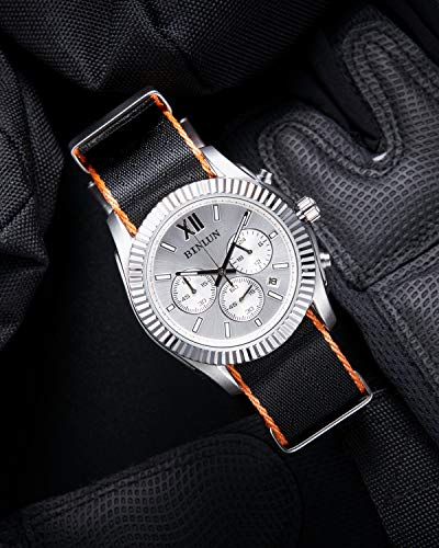 Image of BINLUN Nylon Watch Band Thick G10 Premium Ballistic Nylon Multicolor Replacement Watch Straps with Silver /Black Stainless Steel Buckle for Men Women 18mm 20mm 22mm 24mm