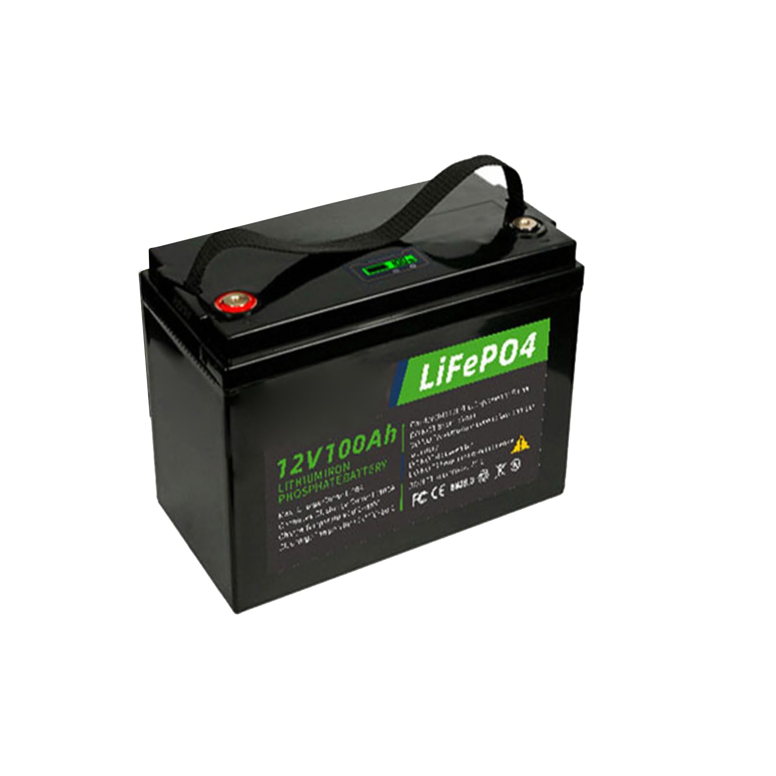 Bateria litowa 12V 100Ah LiFePO4 50A BMS 2000+ Bateria litowo-żelazowo-fosforanowa o głębokim cyklu z cyfrowym wyświetlaczem do akumulatora zapasowego do pojazdu kempingowego