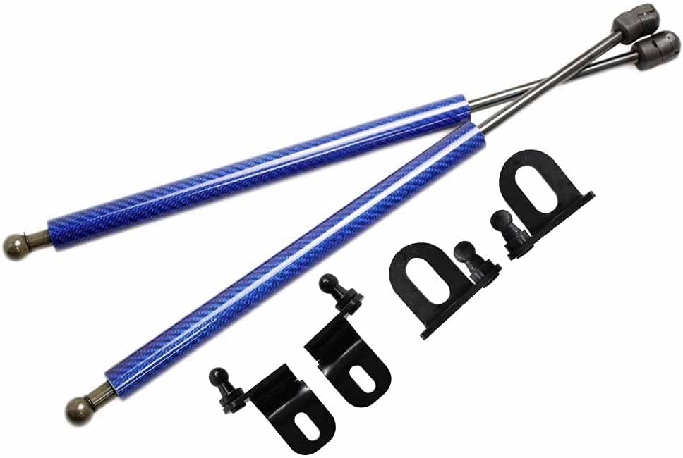 TSUBASA Lift Supports for Honda Element (YH1/2) 2003-2011 Front Bonnet Hood Modify Carbon Fiber Gas Charged Shock Dampers Spring Struts Bar (2 PCS) (Blue Carbon Fiber)