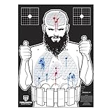 Threat Down Terrorist Silhouette | 3-Pack | Bad Guy Target | Rimfire Target | Bomb Target | Visible Target | Training Target | Outdoor Target