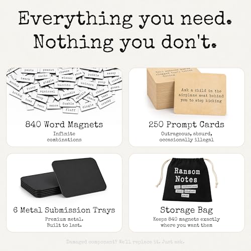 Image of Ransom Notes - The Ridiculous Word Magnet Party Game, 3+ Players | Easy to Learn in 1 Minute for Hilarious Game Nights.