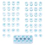 Heiqlay Buchstaben Fondant Ausstecher, Zahlen Ausstecher, Alphabet Ausstechformen Kunststoff, Essbare Buchstaben für Torte, 26 Großbuchstaben, 26 Kleinbuchstaben, 10 Zahlen, für Fondant, Kuchen, Keks