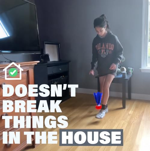 Image of Kickit | The Original Birdie Soccer Trainer | Play Outdoors, Indoors or Backyard, Beach or Tailgate, All Ages Fun & Travel Friendly (Red & Blue)