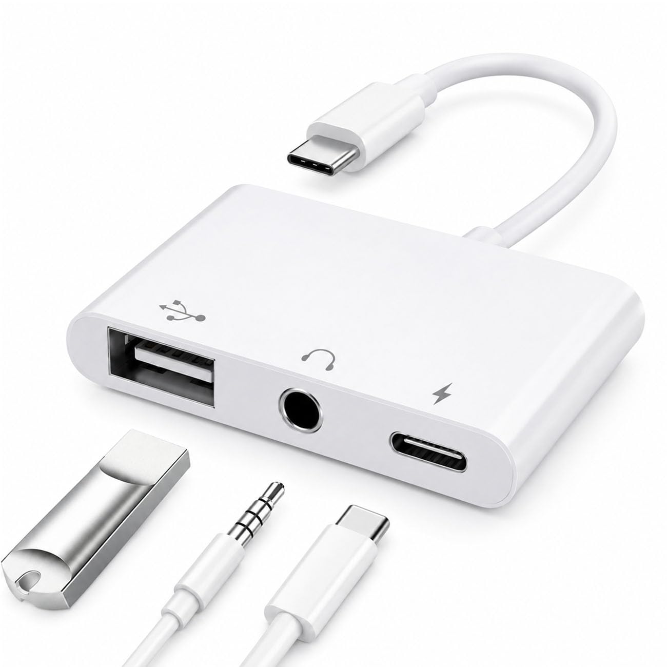 Apple MacBook ProアダプターUSBタイプC Amazon.com: 3-in-1 USB C Adapter for iPhone 15 16, USB C to USB-A