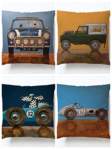 StarFashion Set of 4 New Living Series Decorative Throw Pillow Case Cushion Cover