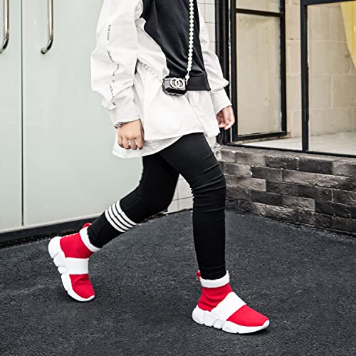 Image of Hetios Girls Sneakers Running Shoes High-Heeled Socks Shoes Boys Athletic Sneakers Kids Sock Shoes (Toddler /Little Kid /Big Kid)