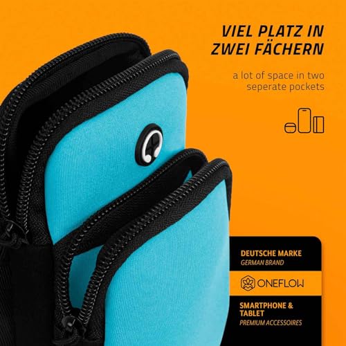 Brassard de sport de qualité supérieure avec double compartiment pour smartphone