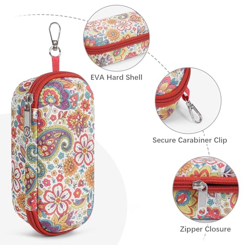 Image of Bukere Double Eyeglasses Case with Adjustable Slots, EVA Hard-shell Travel Dual Glasses Sunglasses Organizer for Men Women