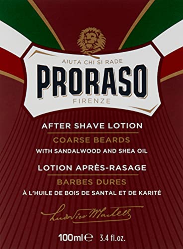 Proraso After Shave Nutritivo, 100 ml, bálsamo barba con aceite de sándalo y karité, tónico facial que hidrata y… - Imagen 3