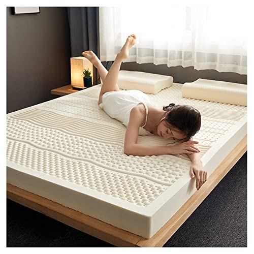 Futon Mattresses 7 Zone 3 Inch Soft 100 Natural Premium Latex Mattress Topper Queen for Pressure Relief Hotel