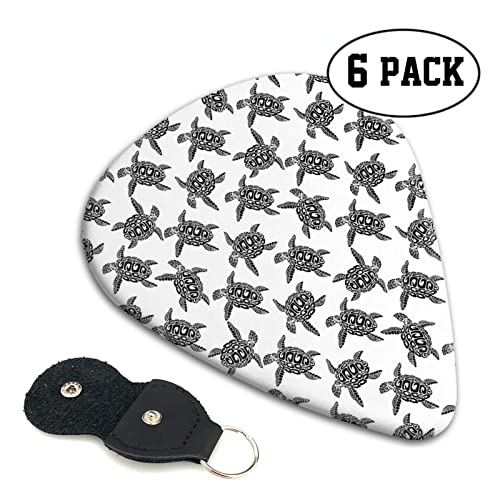 Lot de 6 médiators animaux tortues de mer pour guitare acoustique, guitare électrique, basse, ukulélé – fins, moyens et… - Les Beatles, Paul McCartney, John Lennon, RIngo Starr, George Harrison Lot de 6 médiators animaux tortues de mer pour guitare acoustique, guitare électrique, basse, ukulélé - fins, moyens et… – Image 3