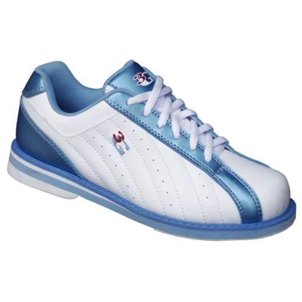 900 Global 3G Ladies Kicks Bowling Shoes - White/Blue 7 1/2 M US