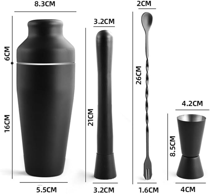 Set de Coctelería de Acero Inoxidable con Rack 8 Piezas miniatura 3
