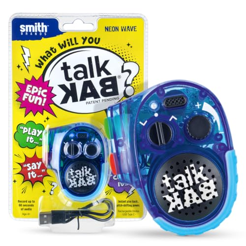 talkBAK Voice Recorder & Changer with Playback & Fun Voices - Neon Wave