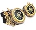Produktbild MFAZ Morefaz Ltd Schutzbrille Schweißen Sonnenbrille Welding Cyber Led Goggles Steampunk Goth Round Cosplay Brille Party Fancy Dress (Gold Cross)