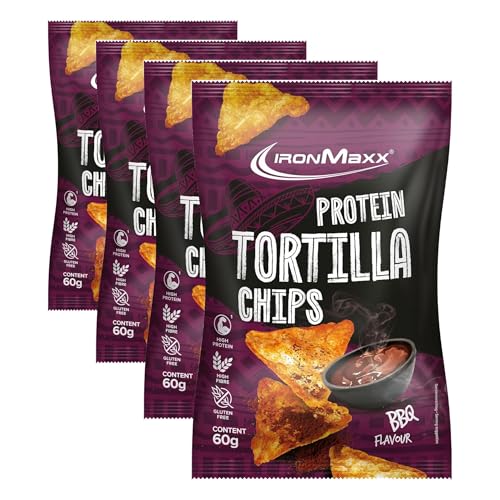 IronMaxx Protein Tortilla Chips – Barbecue 60g | Chips croustillants