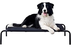 Portable Raised Cooling Steel-Framed Pet Bed for Dogs