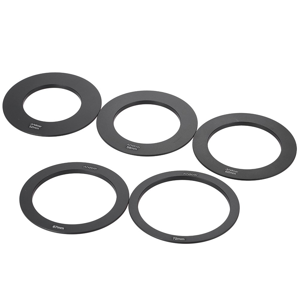Andoer, kit da 13 filtri gradienti colorati, per Cokin P Series, con portafiltro e anello adattatore (52 mm/58 mm/62 mm/67 mm/72 mm), custodia, panno di pulizia