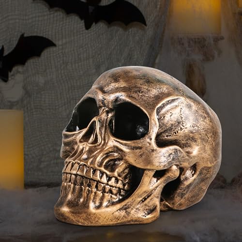 Set de 2 Estatuas de Calaveras de Resina para Halloween miniatura 5