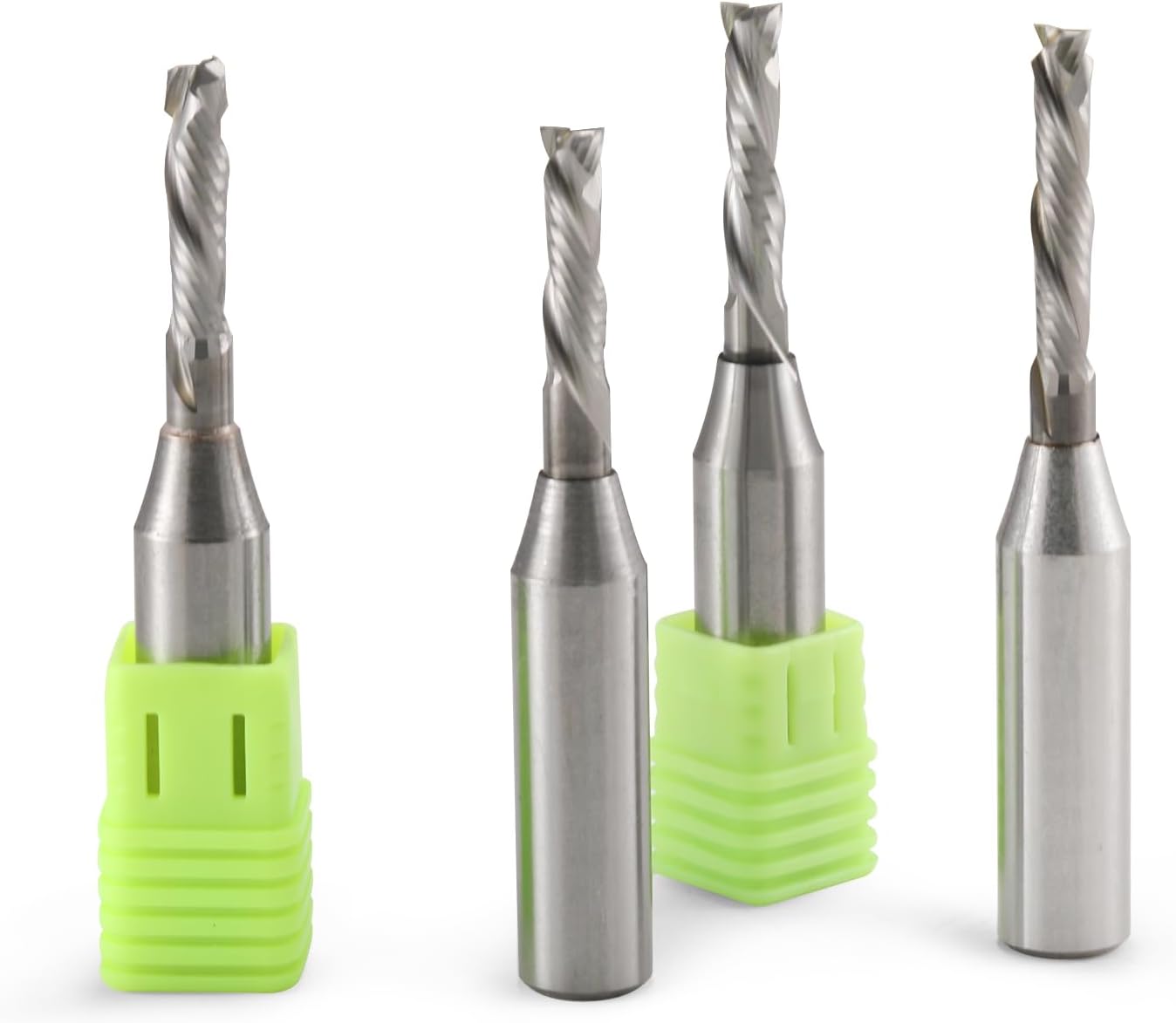 10pcs CNC Router Bits Up Down Cut Solid Carbide Compression End Mill 12.7mm Shank Two Flutes Wood Craving Engraving Tool(10Pcs 12.7x6x28x80)