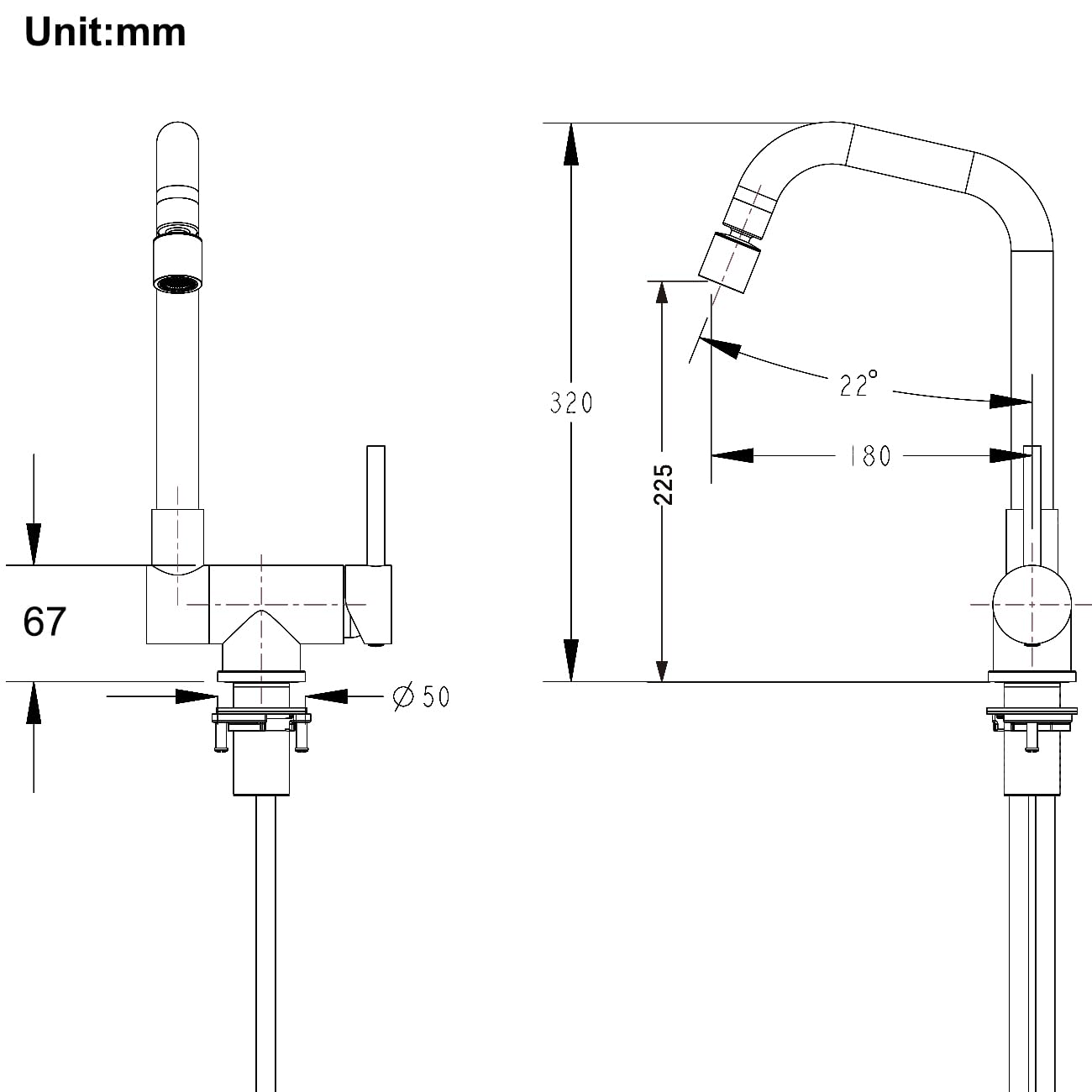 ONECE Robinet de Cuisine Rabattable avec Tête de Pulvérisation Rotative, Mitigeur Evier 2 Jets, Robinettrie Pliable devant Fenêtre, Pivotant à 360°, Acier Inox SS304, Brossé