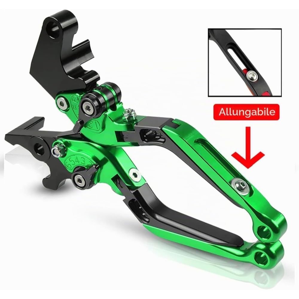 Klappbare CNC-Alu Kupplungs- Und Bremshebel Für Z750 2004-2006 – Nicht Z750S Grün