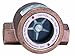 Dwyer Midwest Series SFI-100 Sight Flow Indicator, Single Window, Bronze Body, 316 Stainless Steel Impeller, 1" Female NPT Connections, PTFE Gasket, 5.688" Length x 3.250" Depth x 3.625" Height