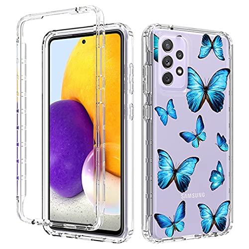 Coque Samsung A72 5G antichoc transparente en TPU souple à motif floral